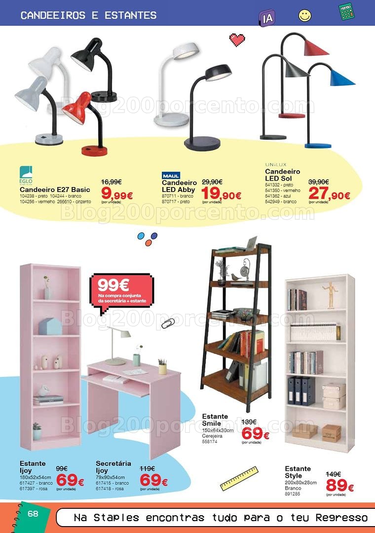Antevisão Folheto STAPLES Regresso às Aulas Promoções de 17 agosto a 30 setembro